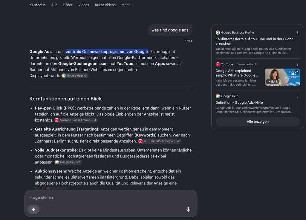 KI-Sichtbarkeit Website